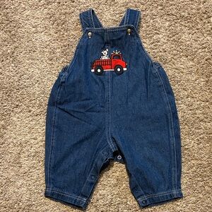 baby UR IT Vintage Denim Firefighter Overalls 6-9M